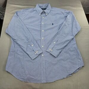 Ralph Lauren Mens Plaid Button Down Shirt Classic‎ Fit 17 1/2 34/35